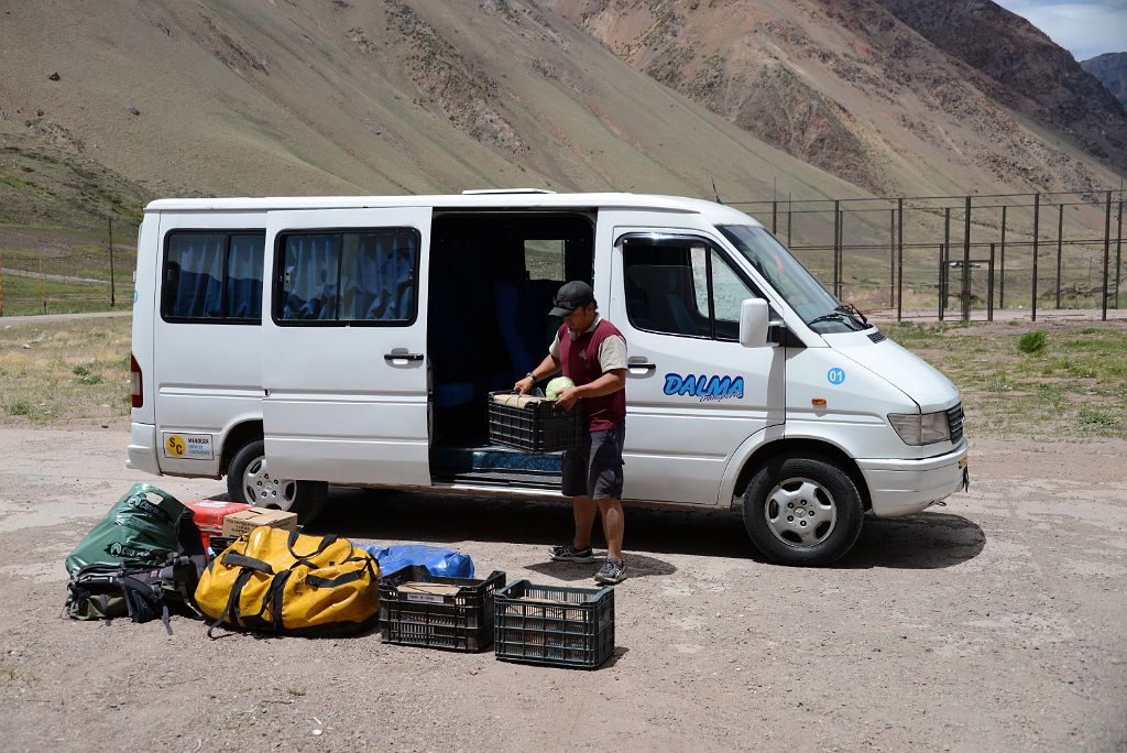 01 We Loaded The Van For The Short Drive From Penitentes To Punta de Vacas To Start The Trek To Aconcagua Plaza Argentina Base Camp